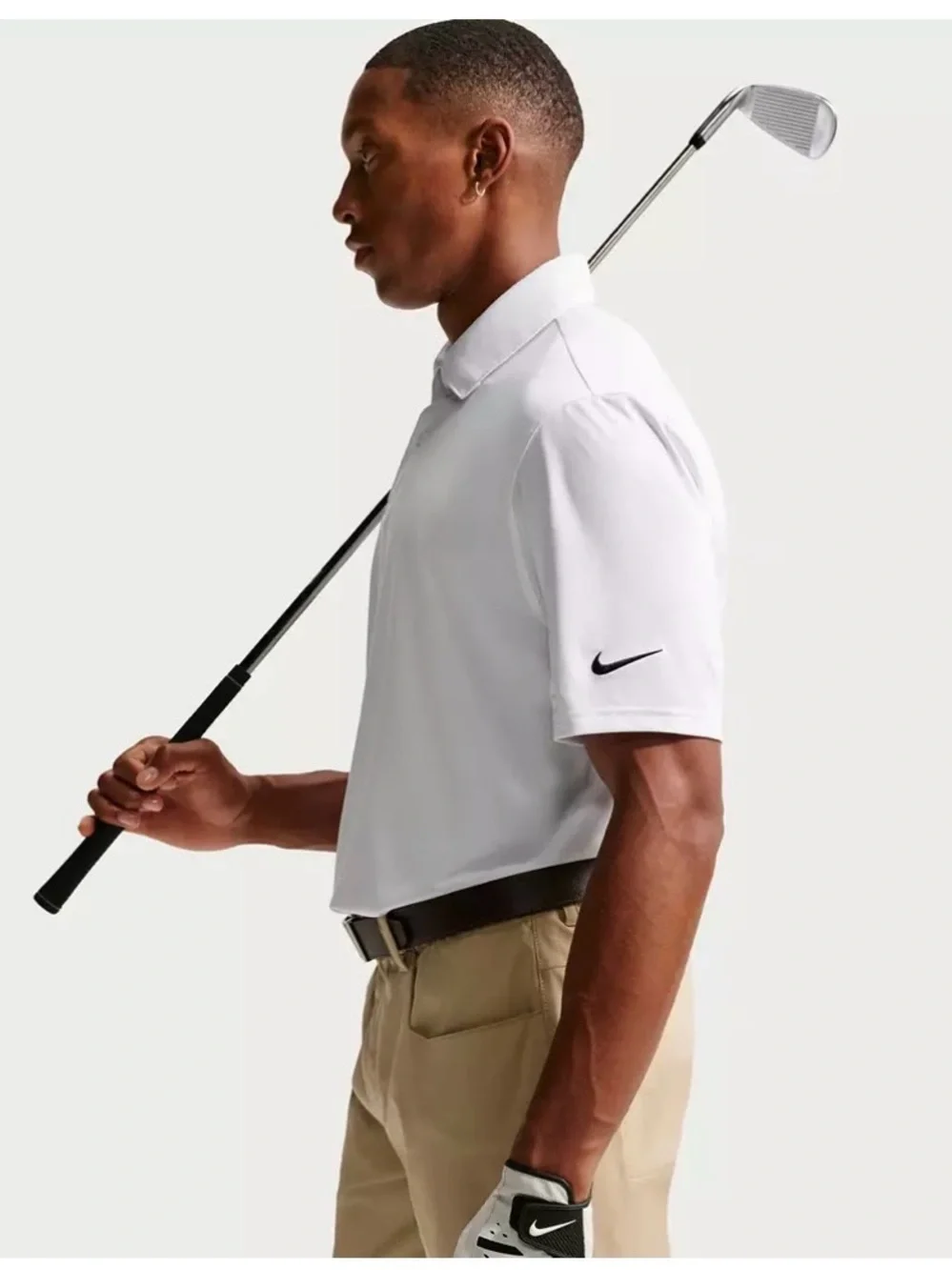 NIKE GOLF Nike Fit Dri Men's White Short-Sleeve Polo Size L